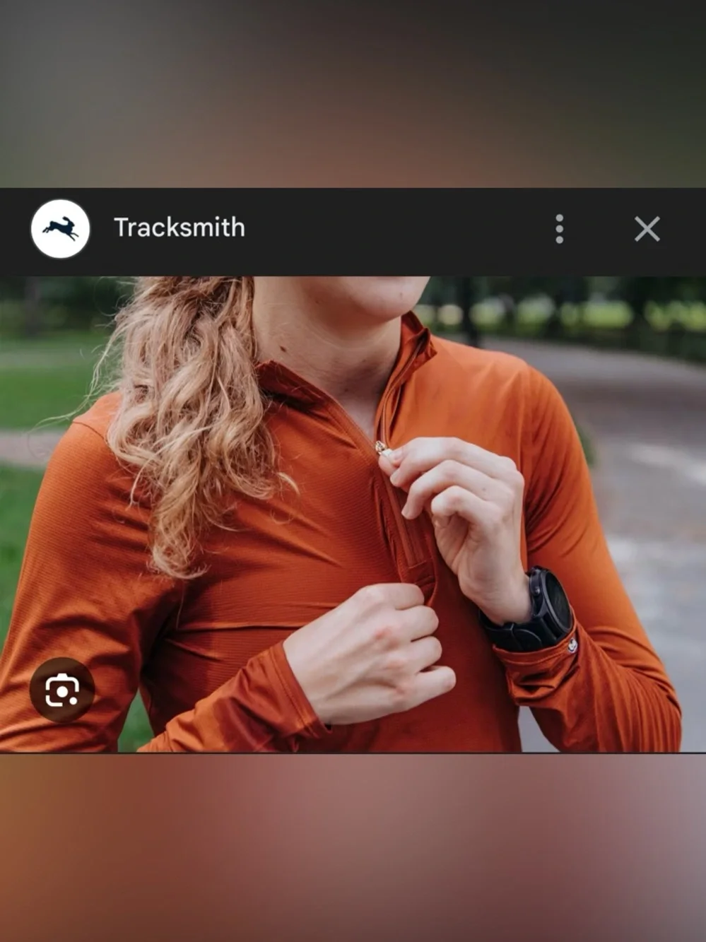 Tracksmith Twilight Long Sleeve Top - Spice - Picture 5 of 6
